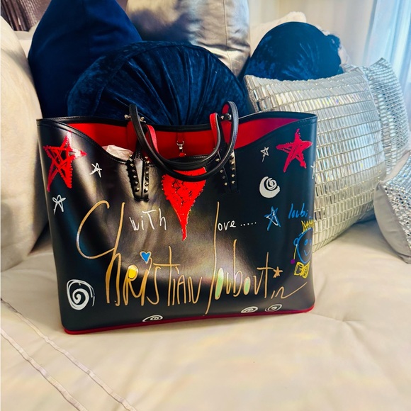 Christian Louboutin Handbags - Christian Louboutin Black and Red Cityscape Tote
